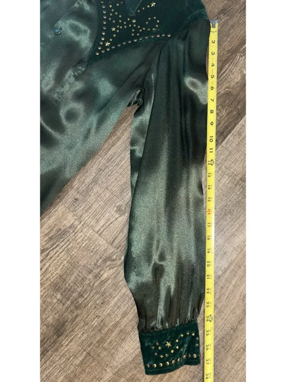 1970s Custom Western Pant Suit Satin Velvet Professional Singer Music Stage S